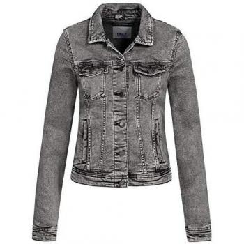 Graue ONLY Jeansjacke für Damen