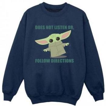 Star Wars Boys The Mandalorian Grogu Doesn't Listen Sweatshirt