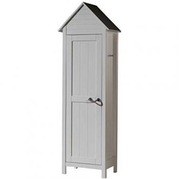 Vipack Lewis: 3‑Sicht Wäscheschrank aus Holzwerkstoff, Weiß (40 × 62 × 192 cm)