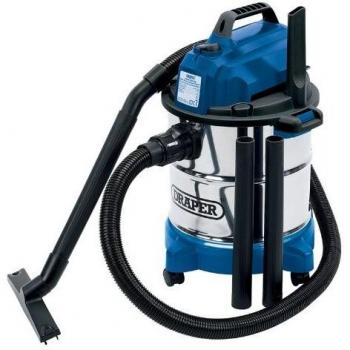 Draper 13785 Model Wet-Dry Cleaner, 20 Litre Stainless Steel Tank, 230 Volts