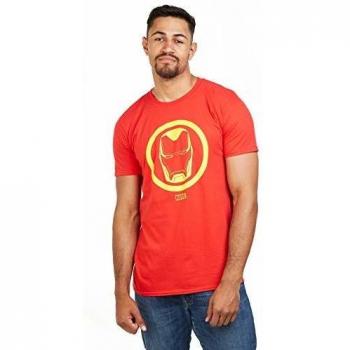 Camiseta Rojo Iron Man Emblema para Hombre