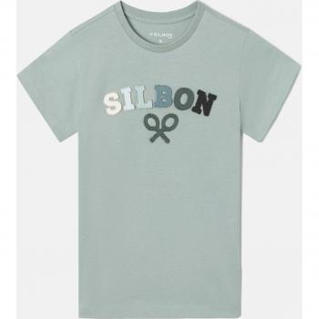 Camiseta Juvenil Silbon Raqueta Verde de Media Manga