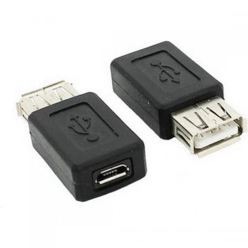Adaptateur USB 2.0 vers Micro USB B femelle noir
