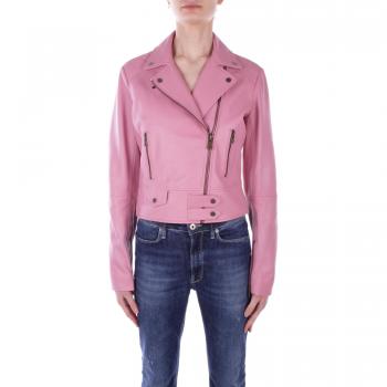 Pinko Lederjacke Sensible Rosa Regular Fit 42 für Damen