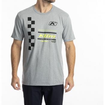 T-shirt Klim Checkered Flag Noir Gris L