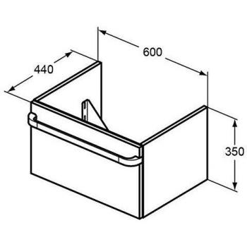Ideal Standard II 1-Drawer White Gloss Basin (R4302Wg)