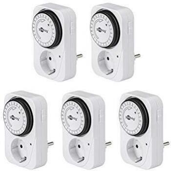 Timer Analogico Rivolta, 5 Pezzi, Bianco