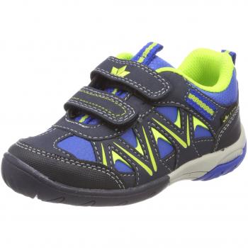 Lico KOLIBRI V H Unisex Kinder Sneaker, Blau/ Marine/ Lemon, 28 EU