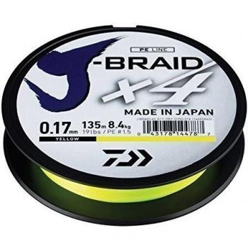Daiwa J Braid 4 Tresses 135m 0,07mm Fluo