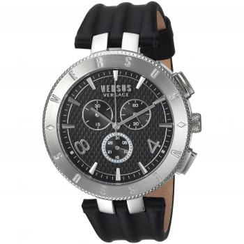 Versus by Versace Men's Elegant Quartz Wristwatch with Calfskin Strap