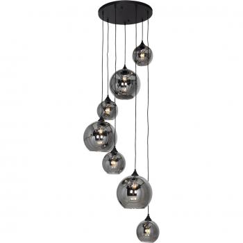Suspension moderne en verre noir