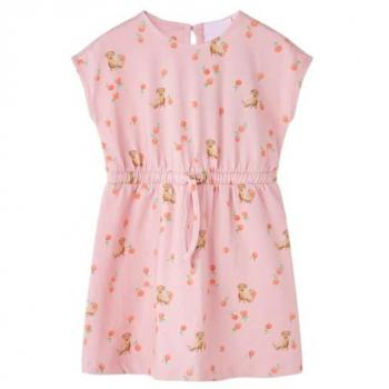 Light Orange Children's Dress with Drawstring 128