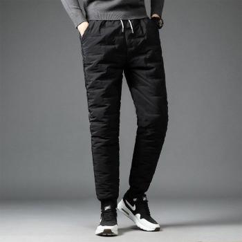 Pantalon rembourré en duvet avec lacets pour homme