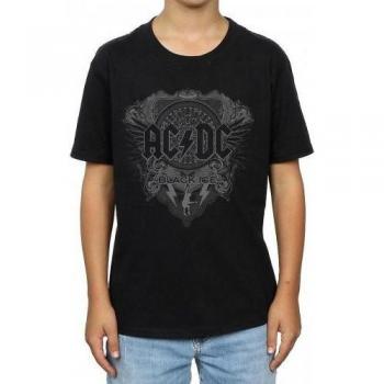 Camiseta de algodón AC/DC negra con diseño de hielo 9-11 años