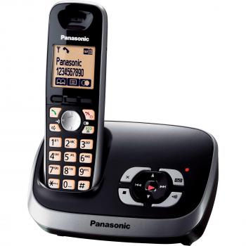 Panasonic KX-TG6521GB Wireless Phone with Answering Machine, Black