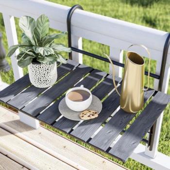 Petäjävesi Table Roulante pour Balcon – Métallique et Bois