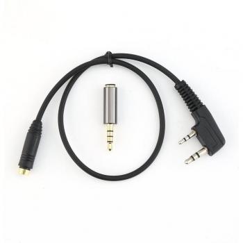 Adaptateur audio 2-pin K1 vers jack 3,5 mm – télécommande téléphonique Kenwood/Baofeng
