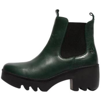 Klassische Petrolfarbene Blockabsatz-Stiefelette für Damen von Fly London