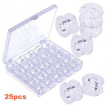 Bobinette per ricamo e cucito, set da 25 in plastica