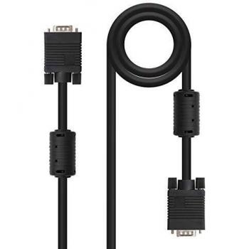 Câble SVGA 1m mâle-mâle avec ferrite Noir