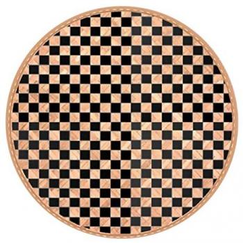 Plateforme de repas ronde en bambou tressé – 38 cm
