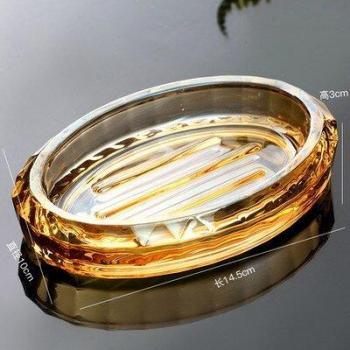 Contenedor de cristal redondo para baño