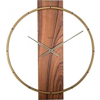 NeXtime Wanduhr CARL, lautlos, aus Holz, Braun, 58,2 x 50,8 cm, B-Ware