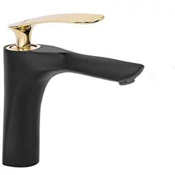 Orbit Low Basin Faucet in Black Gold Finish