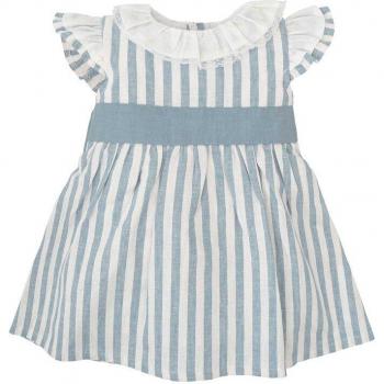 Vestidito Azulado a Rayas y Correa Delicada