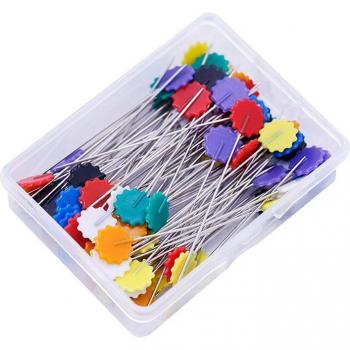 50pcs Decorative Flower Head Pins for Sewing and Quilting