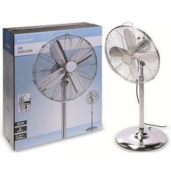 Excellent Electrics 9177 Standventilator, 3 Stufen, chrome