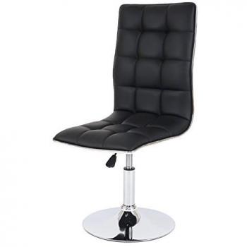 Chaise pivotante noire HWC‑C41, modèle MENDLER, similicuir