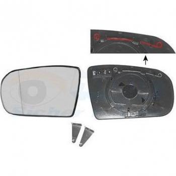 Verre de rétroviseur gauche chauffant pour Mercedes Classe E W210, Van Wezel