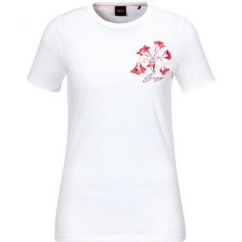 BOSS ORANGE T-Shirt mit glitzerndem Logoschriftzug