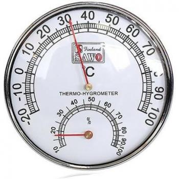Sauna Room Thermometer Hygrometer Stainless Steel