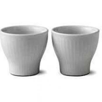 Royal Copenhagen Weiße Flöte Eierbecher Set, Porzellan, weiß, 4,8cm, 2