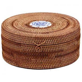 Tote de Cesta de Mimbre para Pastel Pu'Er