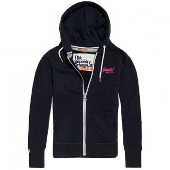Superdry Orange Label Lite Ziphood, Sweat à Capuche Femme, Bleu