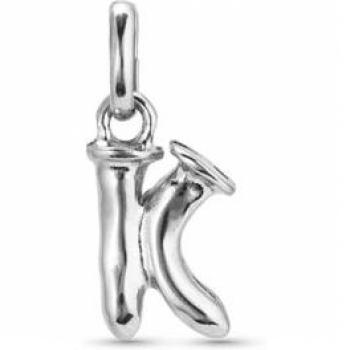 Charme lettre K en argent