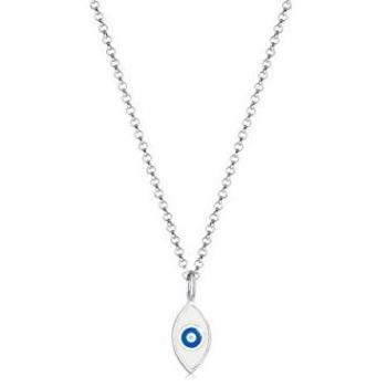 Elli Halskette Evil Eye Symbol Emaille 925er Silber 45 cm Damen