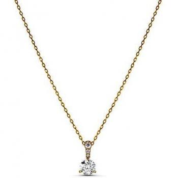 Swarovski Pendente Solitaire Placcato in Oro