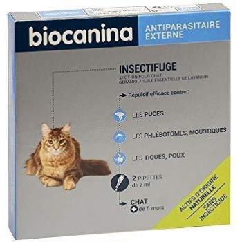 Biocanina Spot-On Gato Insecticida Natural 2 Pipetas de 2 ml