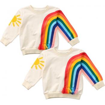 Blusa Arco Iris de Manga Larga para Niñas 1-6 Años