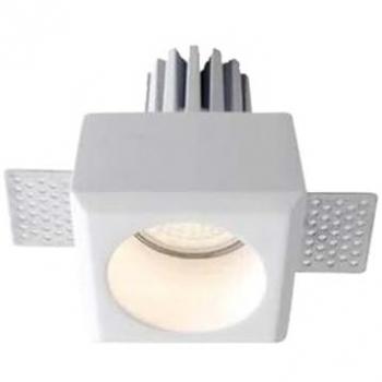 Éclairage Spot Carré V‑Tac GU10 – Structure en Plâtre Blanc