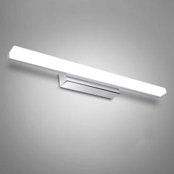 Specchio lampada bagno in acciaio inox