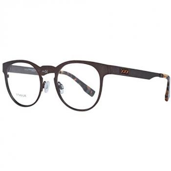 Zegna Unisex Brown Bronze One-Size Round Optical Frames