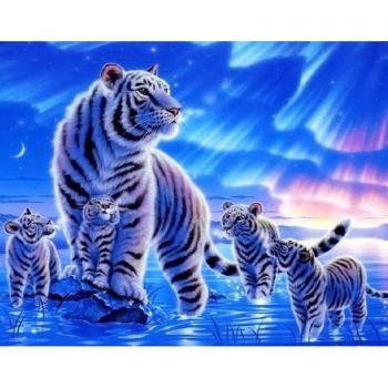 Tiger Family DIY Art Kit 40x50cm