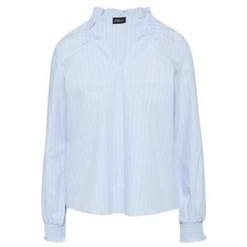 S.Oliver BLACK LABEL Damenbluse mit Smok-Details