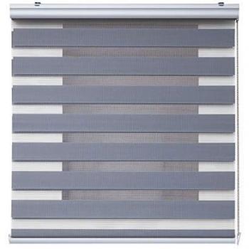 Zébré Premium Argent – Enrouleur fenêtre/porte, 60x250