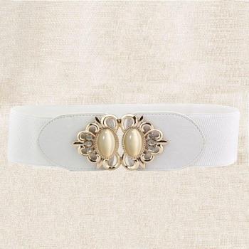 Women’s Stretch Leather Wide Belt